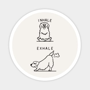 Inhale Exhale Golden Retriever Magnet